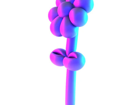 3D Printing Sunshine Flower Balloon Decoration Props Second Life toy 3D Model