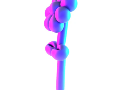 3D Printing Sunshine Flower Balloon Decoration Props Second Life toy 3D Model