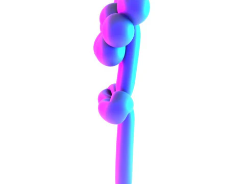 3D Printing Sunshine Flower Balloon Decoration Props Second Life toy 3D Model