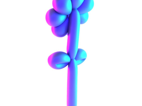 3D Printing Sunshine Flower Balloon Decoration Props Second Life toy 3D 모델