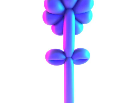 3D Printing Sunshine Flower Balloon Decoration Props Second Life toy 3D Model
