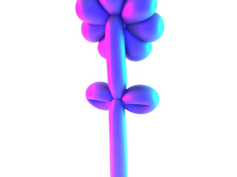 3D Printing Sunshine Flower Balloon Decoration Props Second Life toy 3D Model