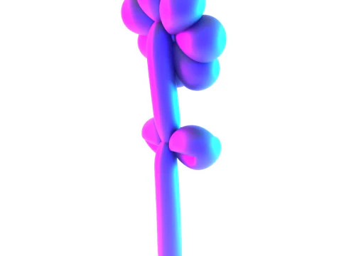 3D Printing Sunshine Flower Balloon Decoration Props Second Life toy 3D Model