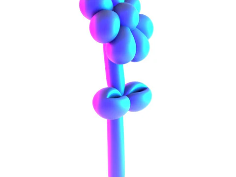 3D Printing Sunshine Flower Balloon Decoration Props Second Life toy 3D Model