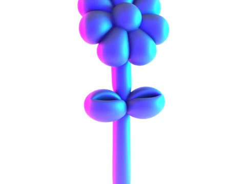3D Printing Sunshine Flower Balloon Decoration Props Second Life toy 3D Model