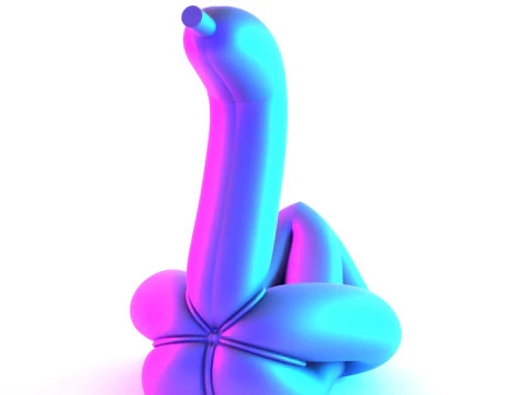 3D Printing Glam Swan Balloon Decoration Props Second Life toy 3D Model