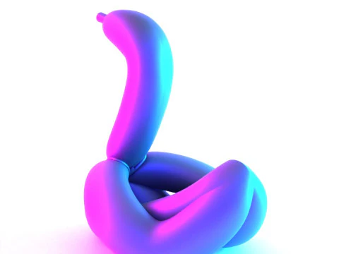 3D Printing Glam Swan Balloon Decoration Props Second Life toy 3D Model