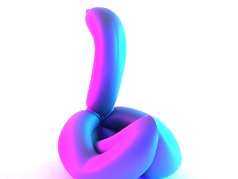 3D Printing Glam Swan Balloon Decoration Props Second Life toy 3D Model