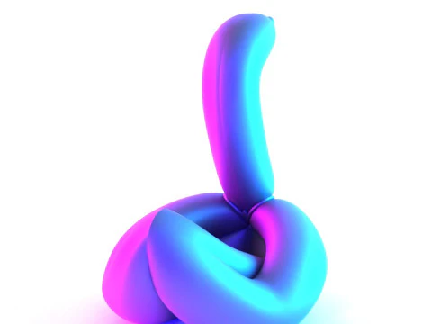 3D Printing Glam Swan Balloon Decoration Props Second Life toy 3D Model