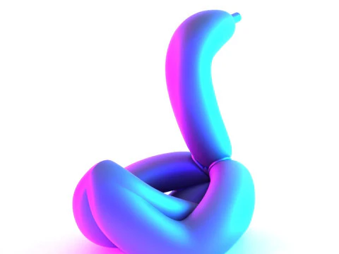 3D Printing Glam Swan Balloon Decoration Props Second Life toy 3D Model