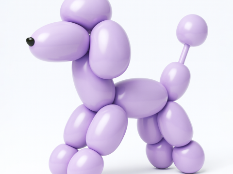 3D Printing Royal Poodle Balloon Decoration Props Second Life toy 3D Model