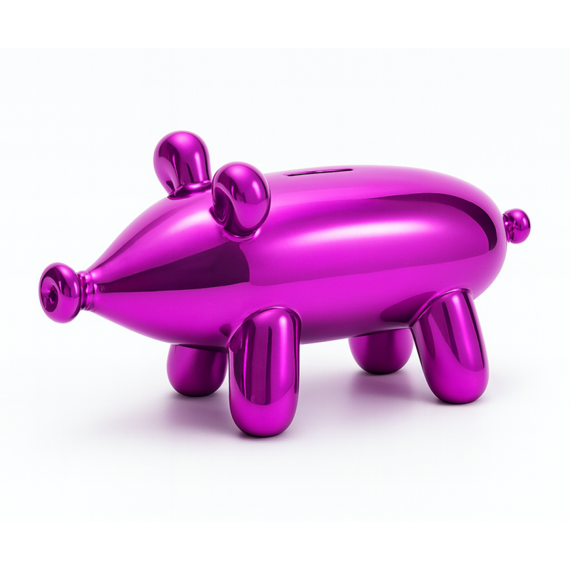 3D Printing Violet Piggy Balloon Decoration Props Second Life toy 3D Модель .c4d .max .obj .3ds .fbx .stl .blend 