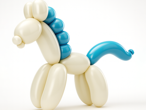 3D Printing Pony Horse Balloon Decoration Props Second Life toy 3D Modell