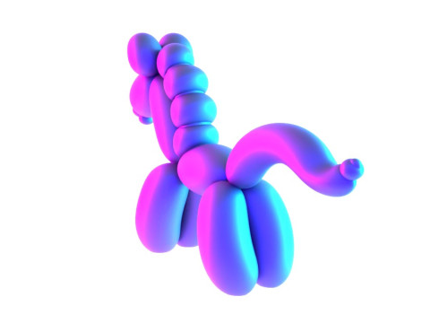 3D Printing Pony Horse Balloon Decoration Props Second Life toy 3D Model