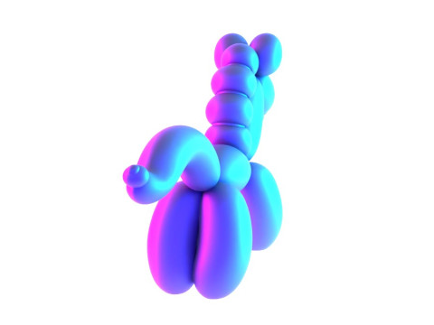 3D Printing Pony Horse Balloon Decoration Props Second Life toy 3D Model