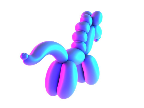 3D Printing Pony Horse Balloon Decoration Props Second Life toy 3D Model