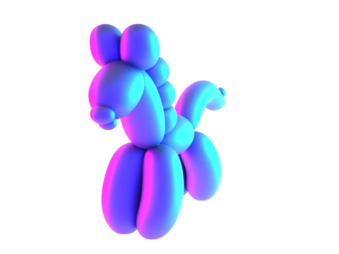 3D Printing Pony Horse Balloon Decoration Props Second Life toy 3D Model