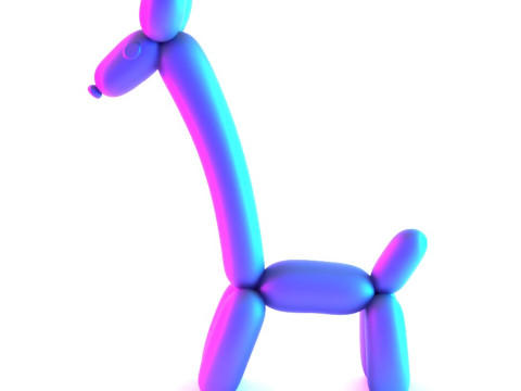 3D Printing Lemon Giraffe Balloon Decoration Props Second Life toy 3D Модель