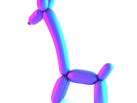 3D Printing Lemon Giraffe Balloon Decoration Props Second Life toy 3D Модель