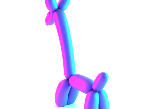3D Printing Lemon Giraffe Balloon Decoration Props Second Life toy 3D Модель