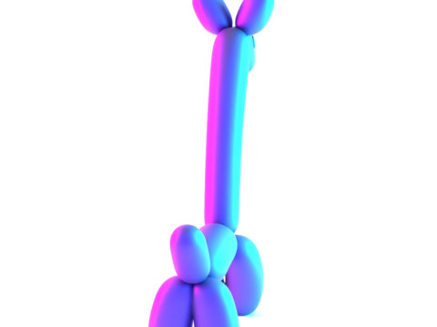 3D Printing Lemon Giraffe Balloon Decoration Props Second Life toy 3D Модель