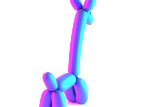 3D Printing Lemon Giraffe Balloon Decoration Props Second Life toy 3D Модель