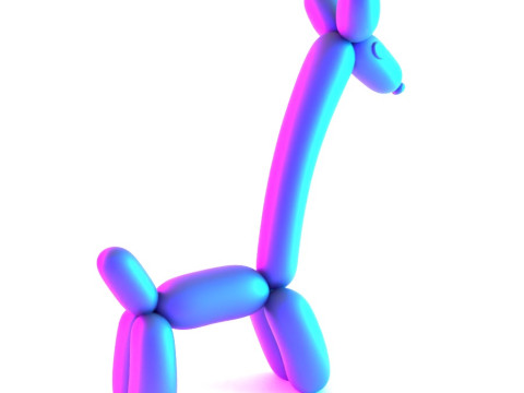 3D Printing Lemon Giraffe Balloon Decoration Props Second Life toy 3D Модель