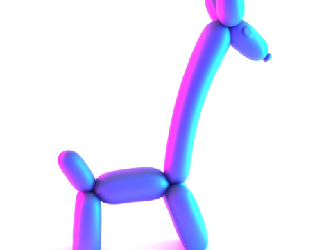 3D Printing Lemon Giraffe Balloon Decoration Props Second Life toy 3D Модель