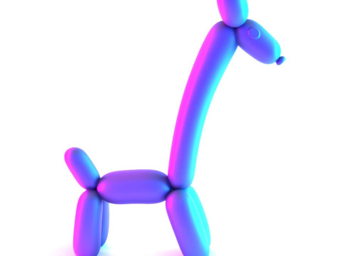 3D Printing Lemon Giraffe Balloon Decoration Props Second Life toy 3D Модель