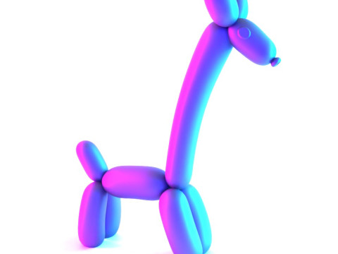 3D Printing Lemon Giraffe Balloon Decoration Props Second Life toy 3D Модель