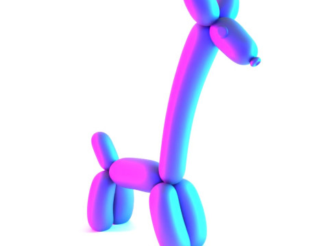 3D Printing Lemon Giraffe Balloon Decoration Props Second Life toy 3D Модель