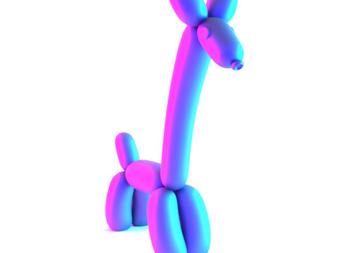 3D Printing Lemon Giraffe Balloon Decoration Props Second Life toy 3D Модель