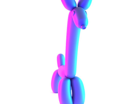 3D Printing Lemon Giraffe Balloon Decoration Props Second Life toy 3D Модель