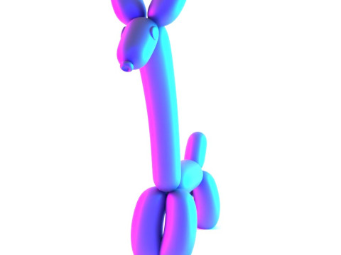 3D Printing Lemon Giraffe Balloon Decoration Props Second Life toy 3D Модель