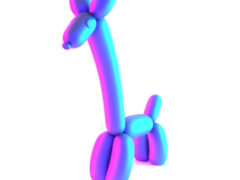 3D Printing Lemon Giraffe Balloon Decoration Props Second Life toy 3D Модель