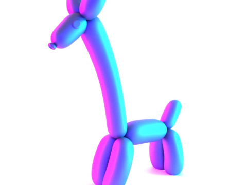 3D Printing Lemon Giraffe Balloon Decoration Props Second Life toy 3D Модель