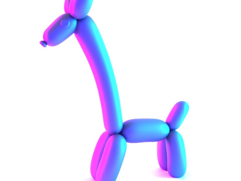 3D Printing Lemon Giraffe Balloon Decoration Props Second Life toy 3D Модель
