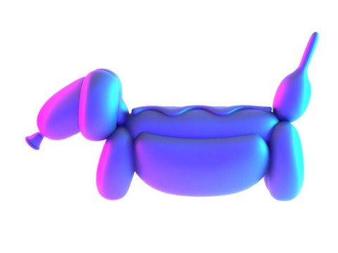 3D Printing Hotdog Pup Dog Snack Balloon Decoration Props Second Life toy 3Dモデル