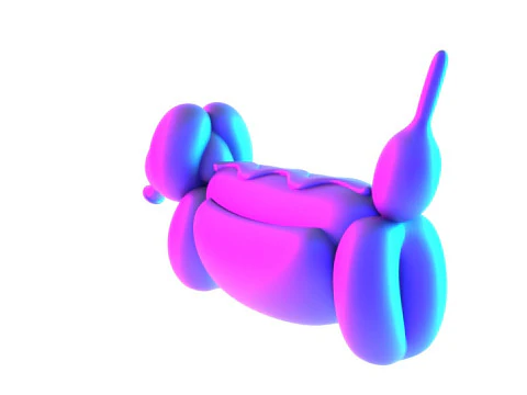 3D Printing Hotdog Pup Dog Snack Balloon Decoration Props Second Life toy 3D Model