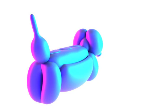 3D Printing Hotdog Pup Dog Snack Balloon Decoration Props Second Life toy 3D Model