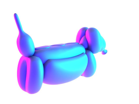 3D Printing Hotdog Pup Dog Snack Balloon Decoration Props Second Life toy 3Dモデル