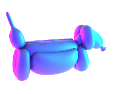 3D Printing Hotdog Pup Dog Snack Balloon Decoration Props Second Life toy 3Dモデル