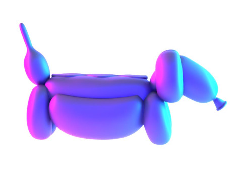 3D Printing Hotdog Pup Dog Snack Balloon Decoration Props Second Life toy 3Dモデル