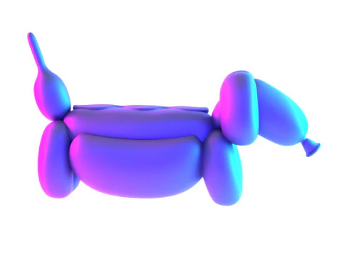 3D Printing Hotdog Pup Dog Snack Balloon Decoration Props Second Life toy 3D Model