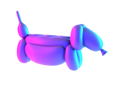 3D Printing Hotdog Pup Dog Snack Balloon Decoration Props Second Life toy 3Dモデル