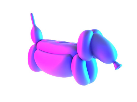3D Printing Hotdog Pup Dog Snack Balloon Decoration Props Second Life toy 3Dモデル