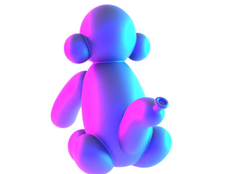3D Printing Chimp Monkey Ape Balloon Decoration Props Second Life toy 3D Model
