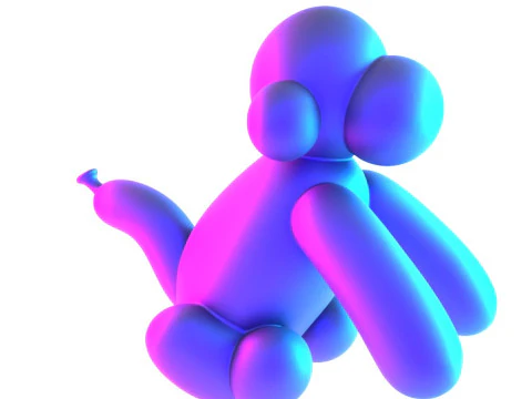 3D Printing Chimp Monkey Ape Balloon Decoration Props Second Life toy 3D Model