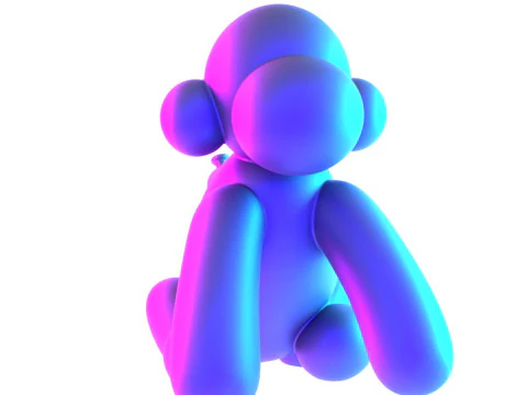 3D Printing Chimp Monkey Ape Balloon Decoration Props Second Life toy 3D Model