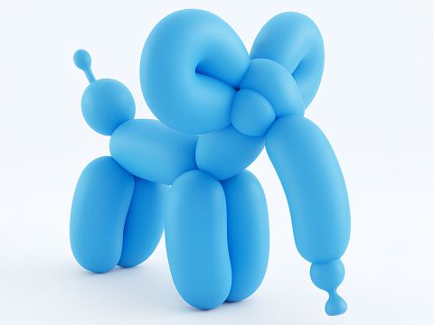 3D Printing Cloud Elephant Balloon Decoration Props Second Life toy 3D Modell